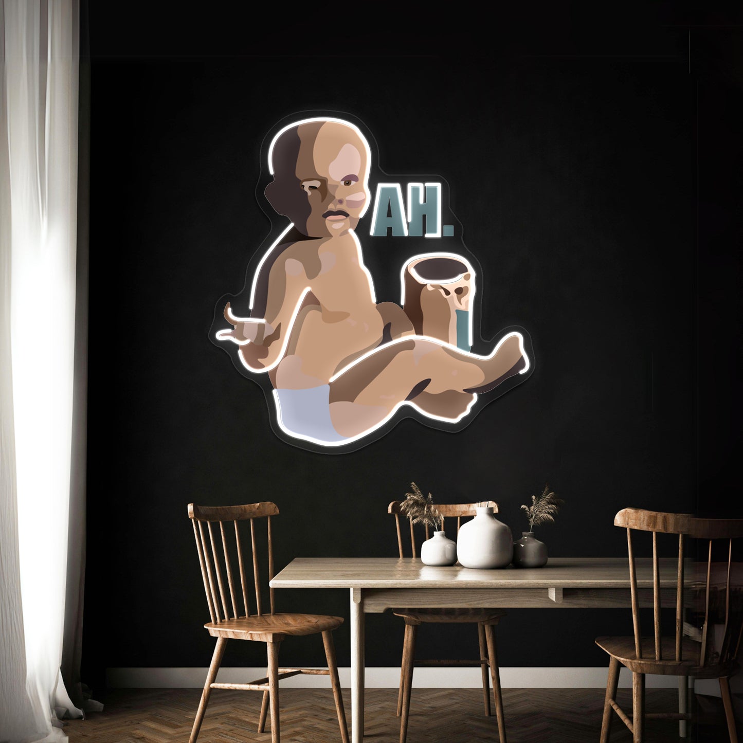 Peanut Butter Baby Artwork Neon Wall Sign