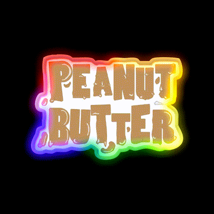 Peanut Butter Snack Food Led Neon Sign For Snack Room Rgb Color - LED neon sign close-up detail