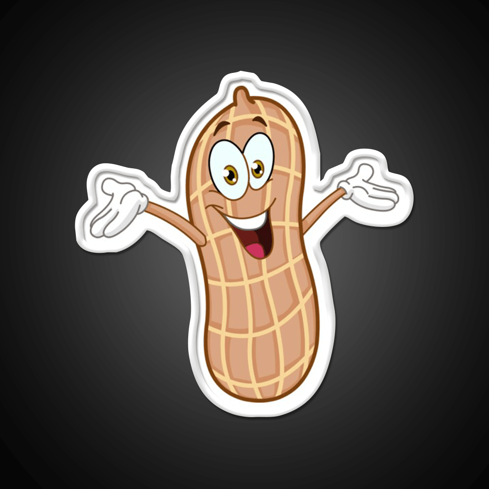 Peanut Cartoon Snack Food Led Neon Sign Rgb Color - Shineneon