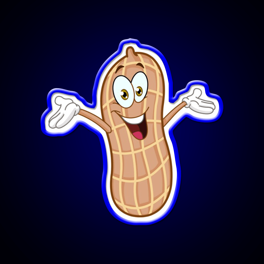 Peanut Cartoon Snack Food Led Neon Sign Rgb Color - Shineneon