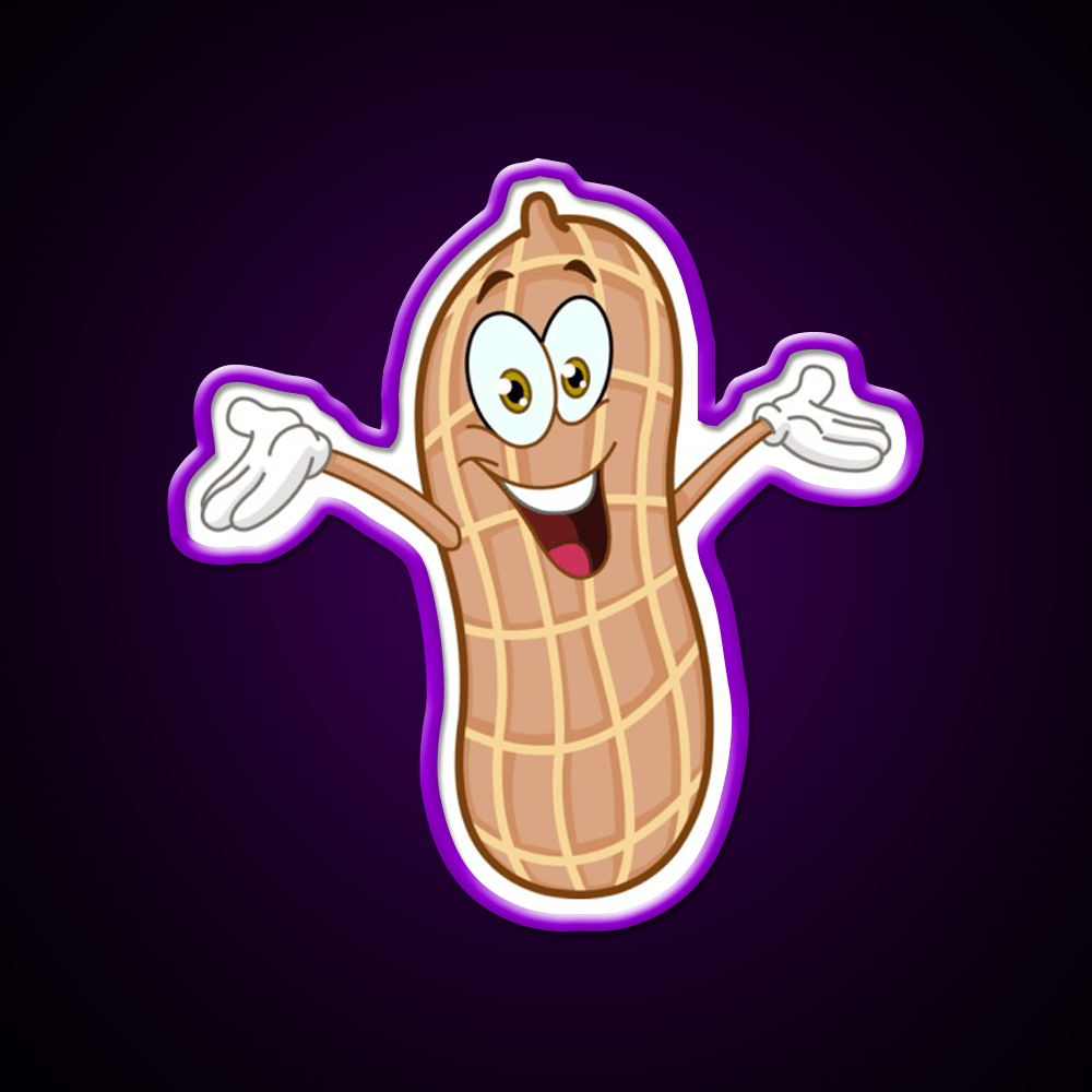 Peanut Cartoon Snack Food Led Neon Sign Rgb Color - Shineneon