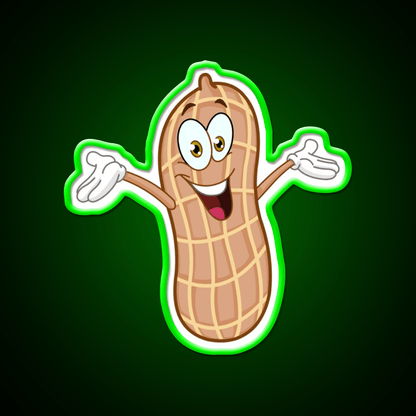 Peanut Cartoon Snack Food Led Neon Sign Rgb Color - Shineneon
