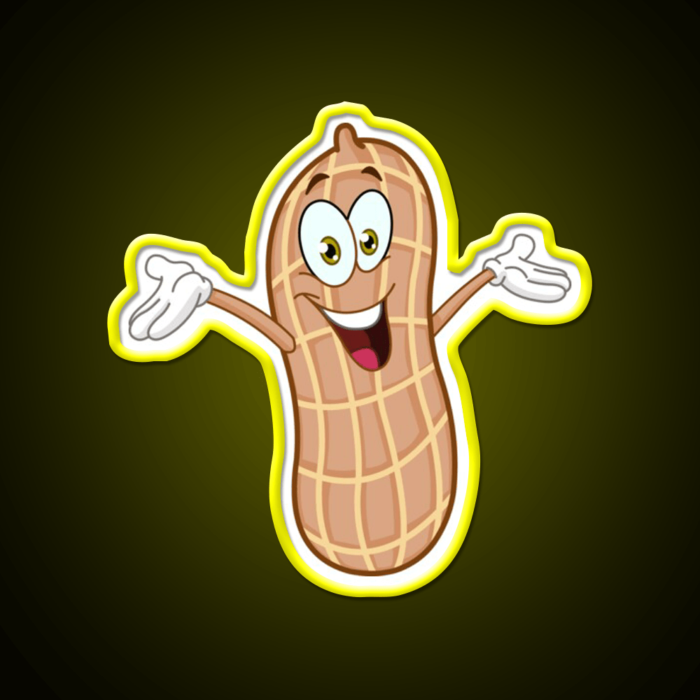 Peanut Cartoon Snack Food Led Neon Sign Rgb Color - Shineneon