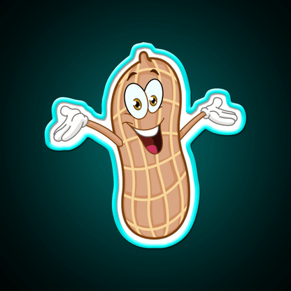 Peanut Cartoon Snack Food Led Neon Sign Rgb Color - Shineneon