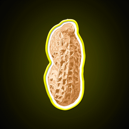 Peanut Snack Food Led Neon Sign Rgb Color - Custom LED neon sign front view