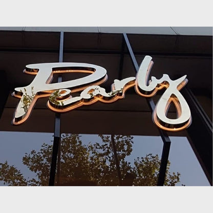 Pearly 3D Backlit Channel Letters Led Light Sign
