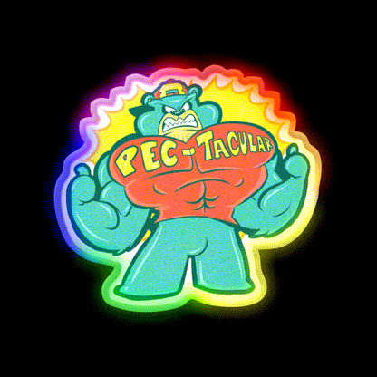 Pec Tacular Gym Fitness Led Neon Sign Rgb Color