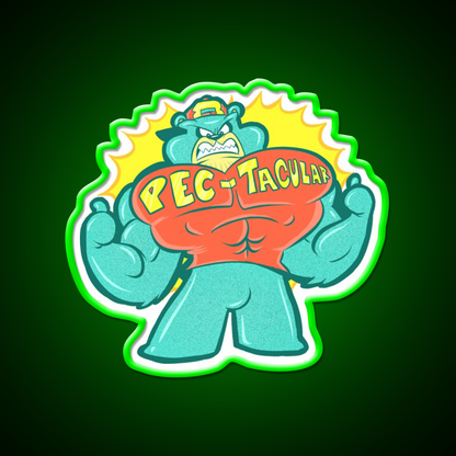 Pec Tacular Gym Fitness Led Neon Sign Rgb Color