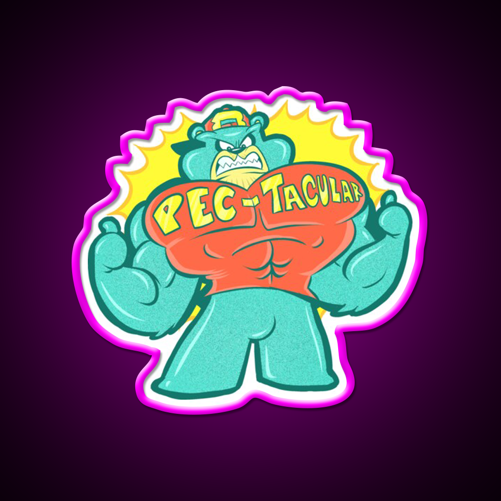 Pec Tacular Gym Fitness Led Neon Sign Rgb Color