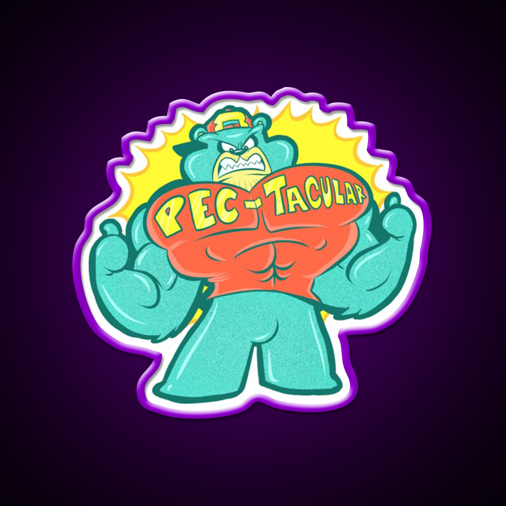 Pec Tacular Gym Fitness Led Neon Sign Rgb Color