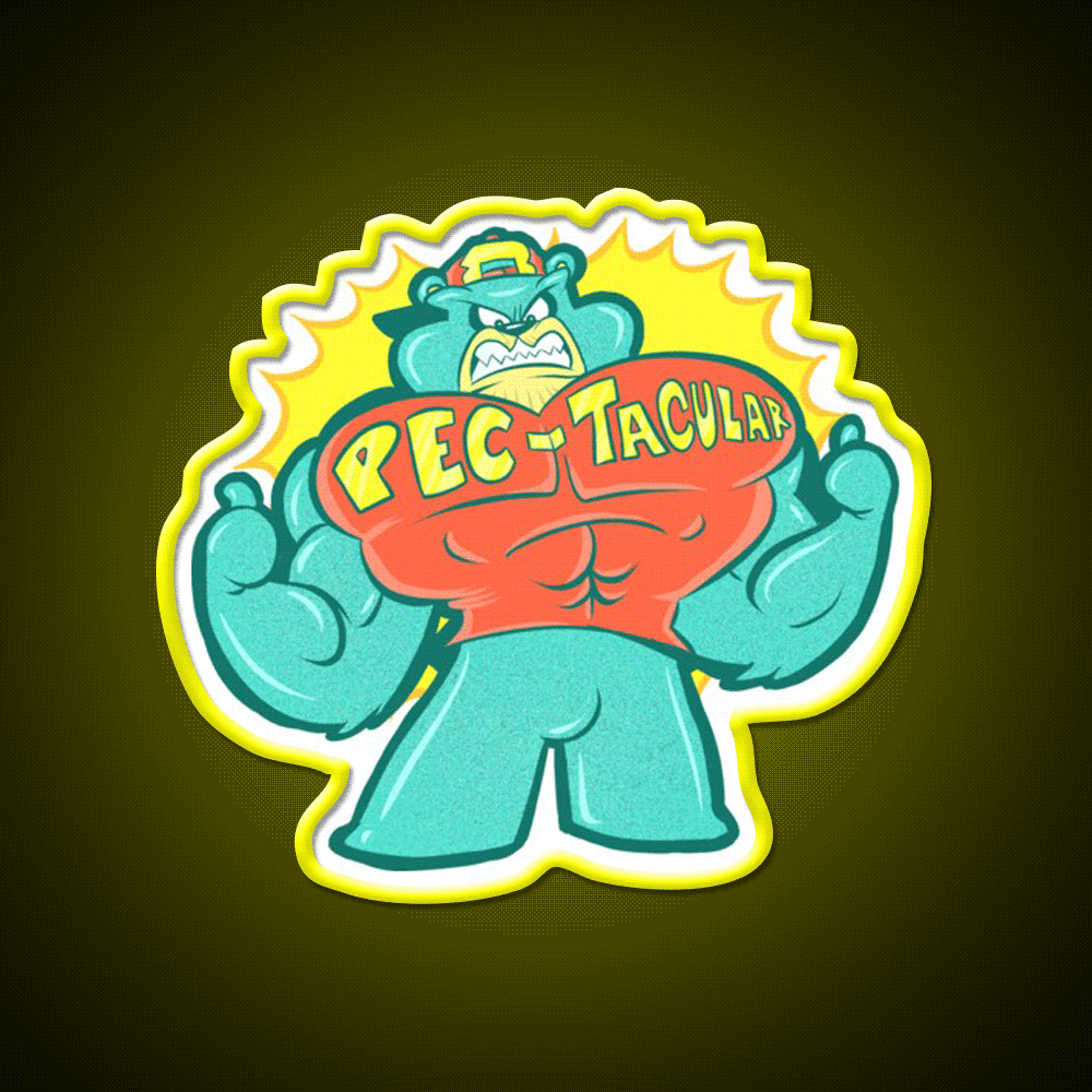 Pec Tacular Gym Fitness Led Neon Sign Rgb Color