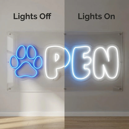 Peco Wall Decor LED Neon Sign - 06 Day Night Comparison