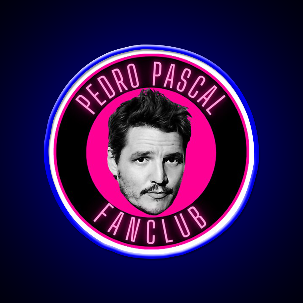 Pedro Pascal Fanclub Whiskey Drink Bar Led Neon Sign Rgb Color