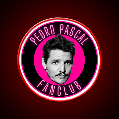 Pedro Pascal Fanclub Whiskey Drink Bar Led Neon Sign Rgb Color