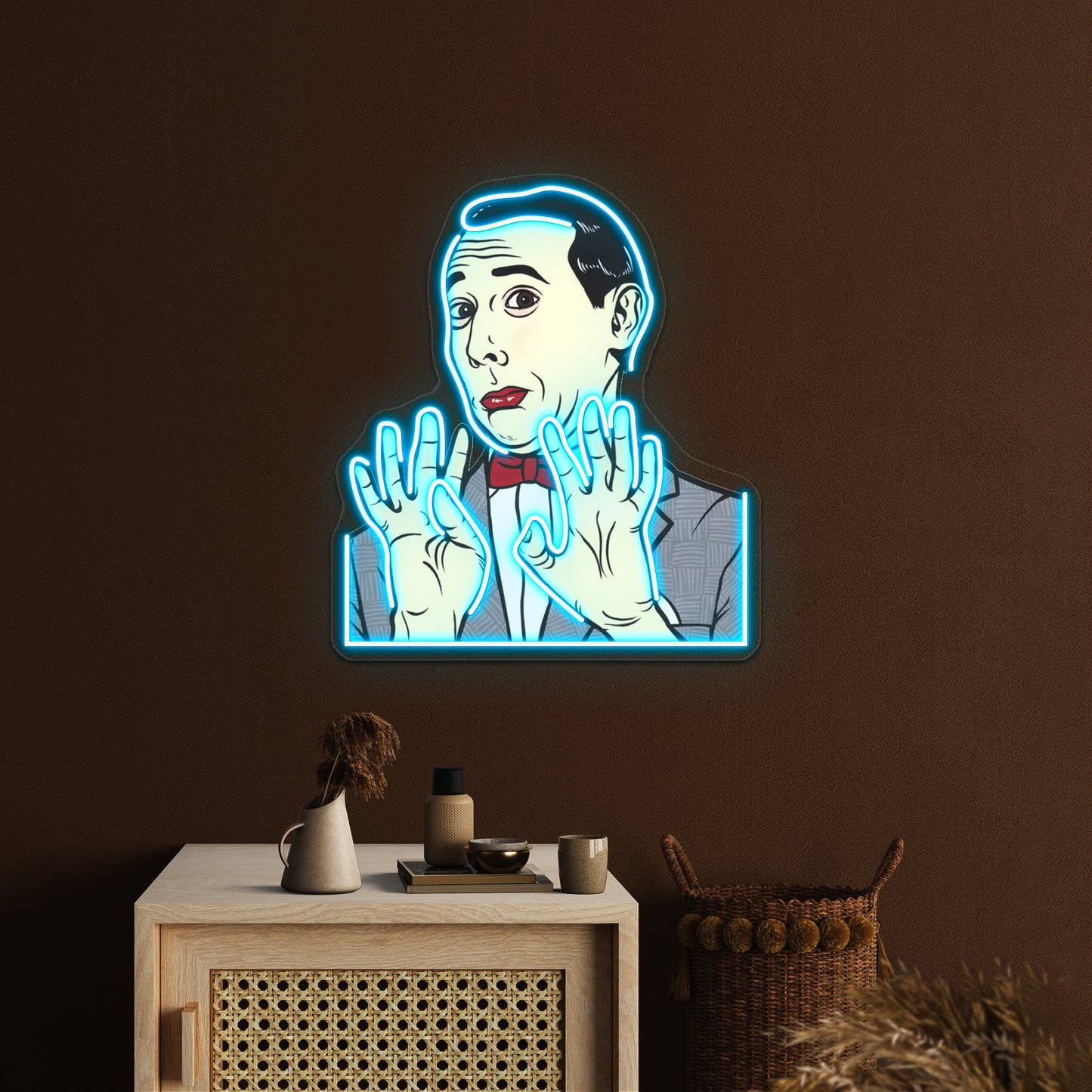 Pee Wee Herman Artwork Neon Wall Sign