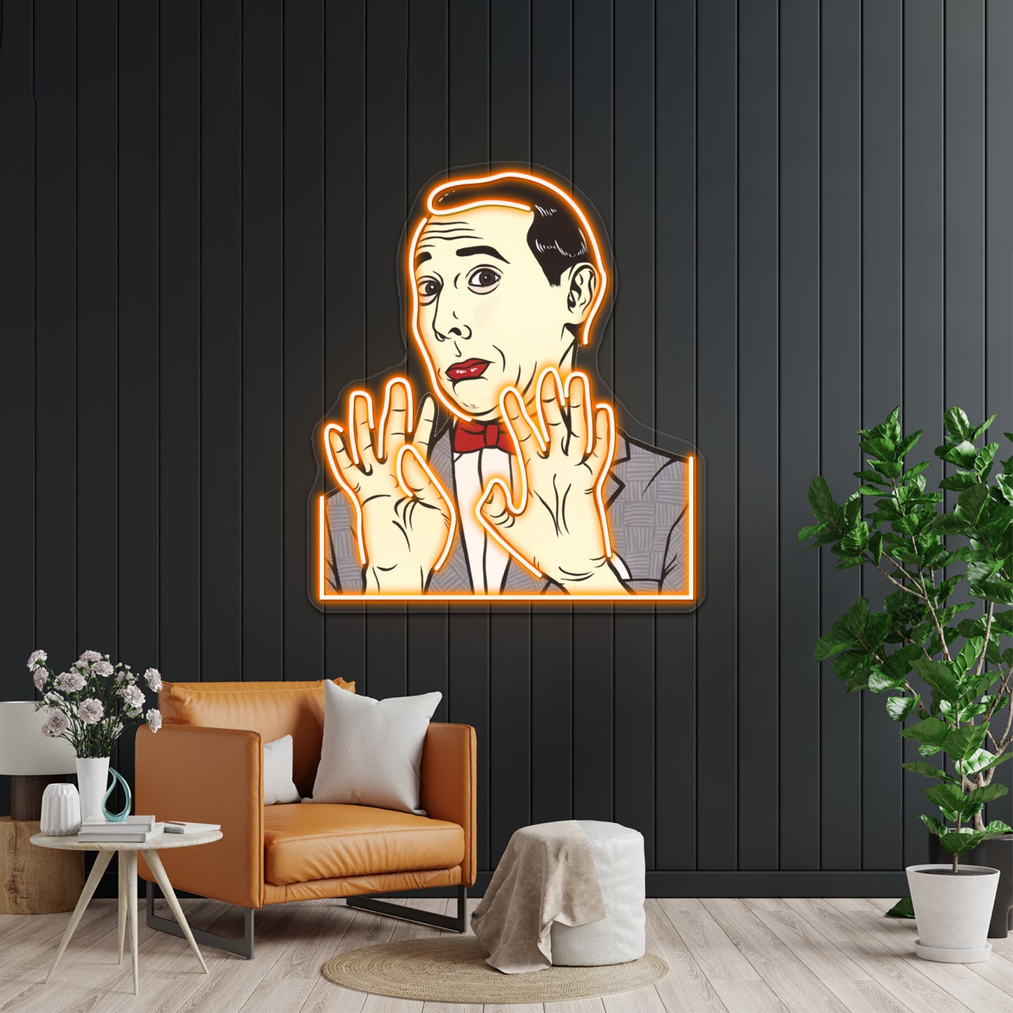 Pee Wee Herman Artwork Neon Wall Sign