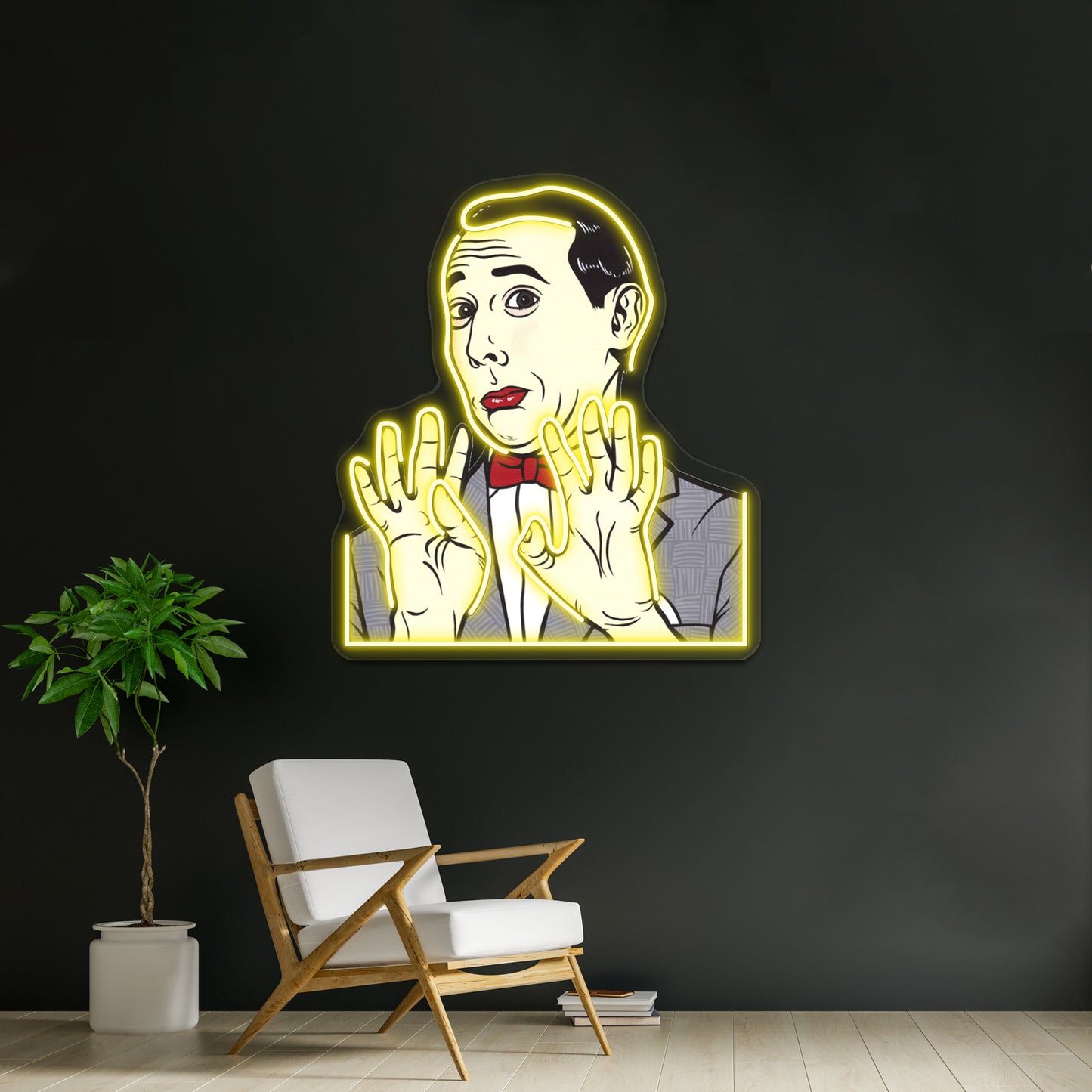 Pee Wee Herman Artwork Neon Wall Sign