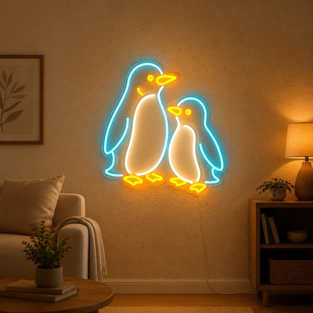Penguin Pair LED Neon Sign - Shineneon