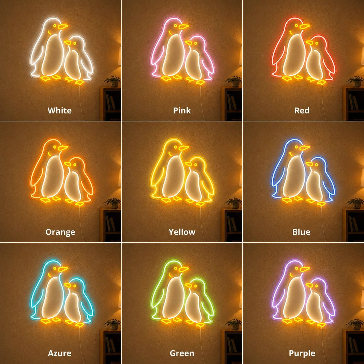 Penguin Pair LED Neon Sign - Shineneon