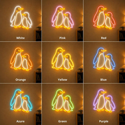 Penguin Pair LED Neon Sign - Shineneon