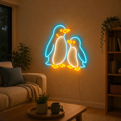 Penguin Pair LED Neon Sign - Shineneon