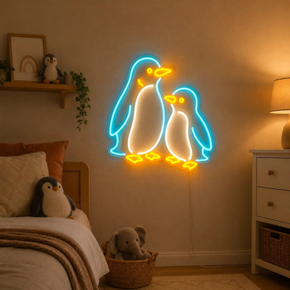 Penguin Pair LED Neon Sign - Shineneon