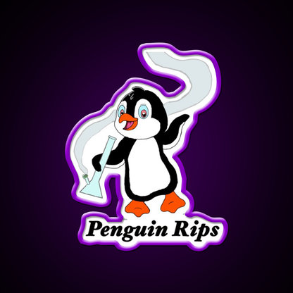 Penguin Rips Hemp Inspired Green Leaf Led Neon Sign Rgb Color - LED neon sign view 9