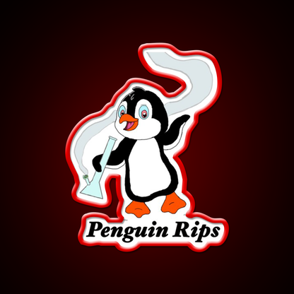 Penguin Rips Hemp Inspired Green Leaf Led Neon Sign Rgb Color - LED neon sign view 10