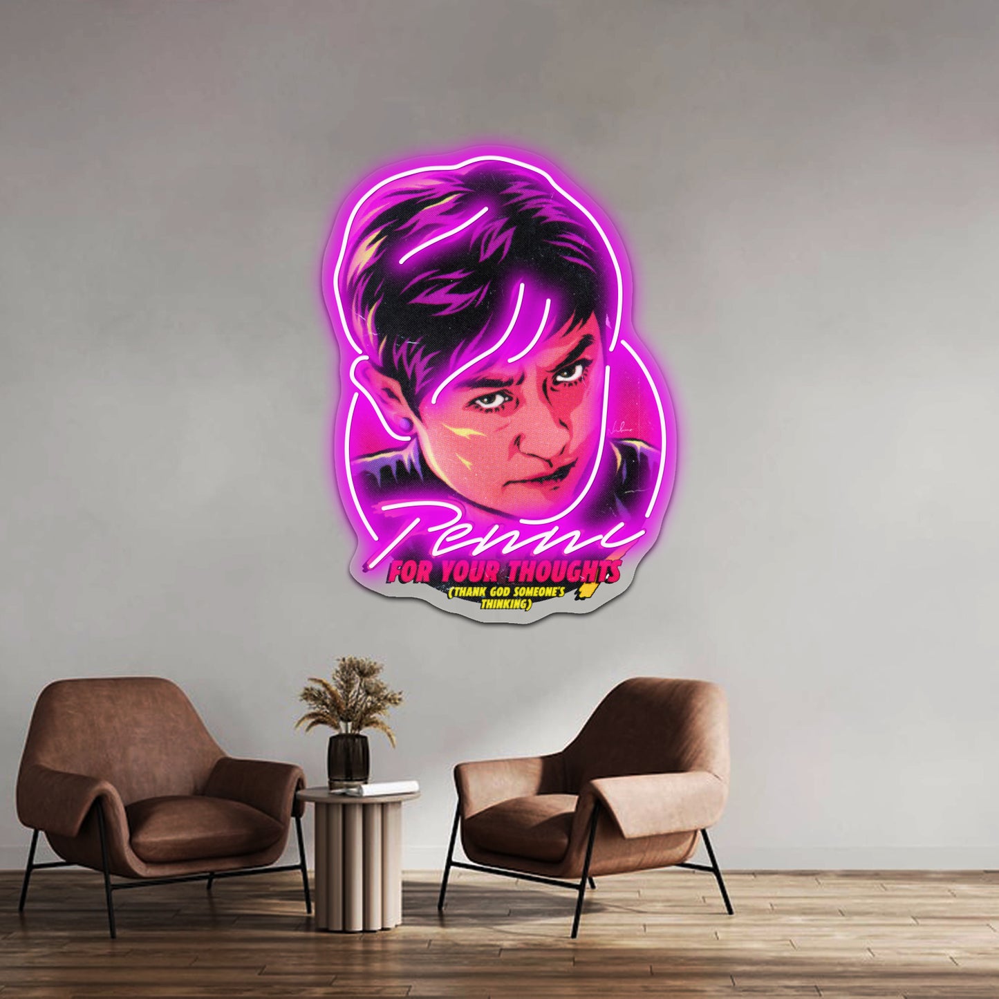 Penny For Your Thoughts Artwork Neon Wall Sign