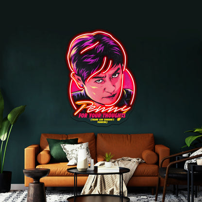 Penny For Your Thoughts Artwork Neon Wall Sign