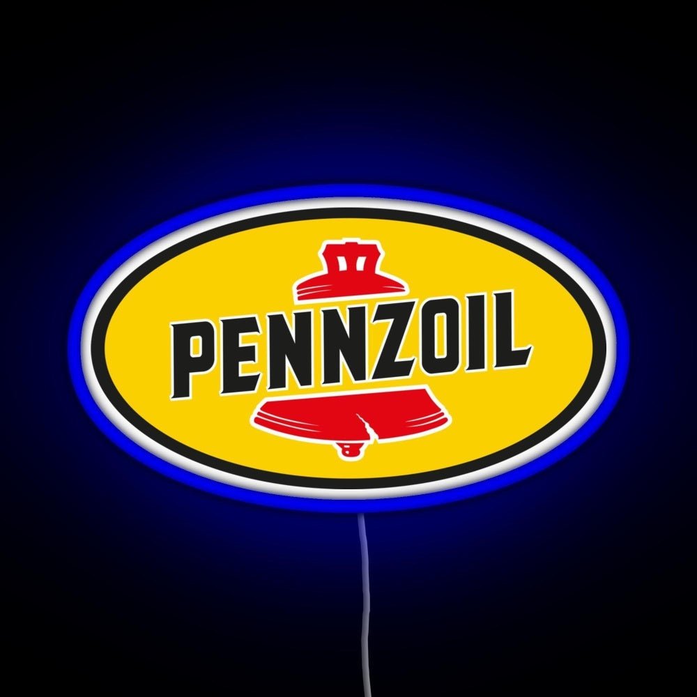 Pennzoil Old Logo Rgb Led Neon Sign Pop Wall Art - Shineneon