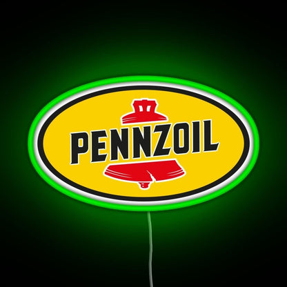 Pennzoil Old Logo Rgb Led Neon Sign Pop Wall Art - Shineneon