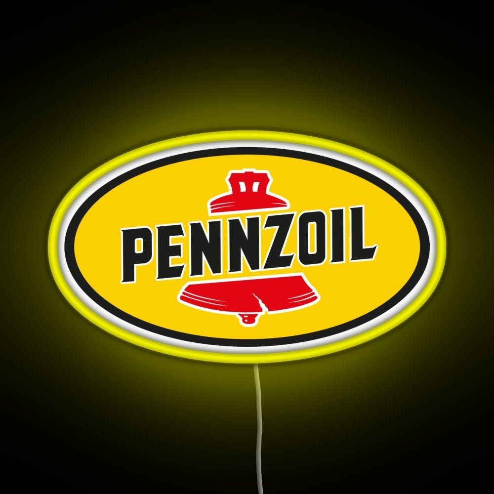 Pennzoil Old Logo Rgb Led Neon Sign Pop Wall Art - Shineneon
