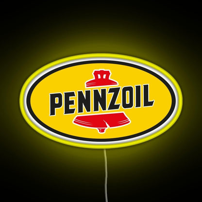 Pennzoil Old Logo Rgb Led Neon Sign Pop Wall Art - Shineneon