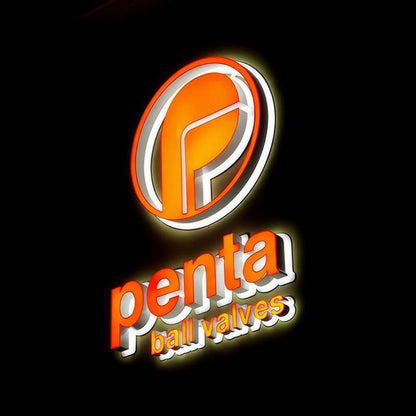 Penta 3D Front And Back Lit Letters Metal Led Sign - Shineneon