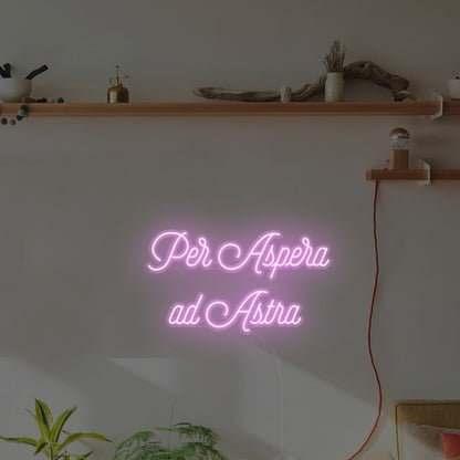 Per Aspera Ad Astra Led Neon Sign Wall Art | Shineneon