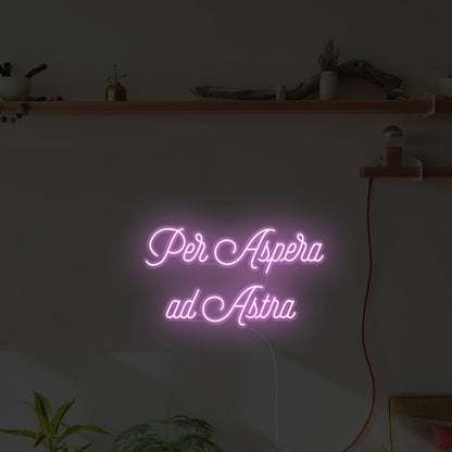 Per Aspera Ad Astra Led Neon Sign Wall Art | Shineneon