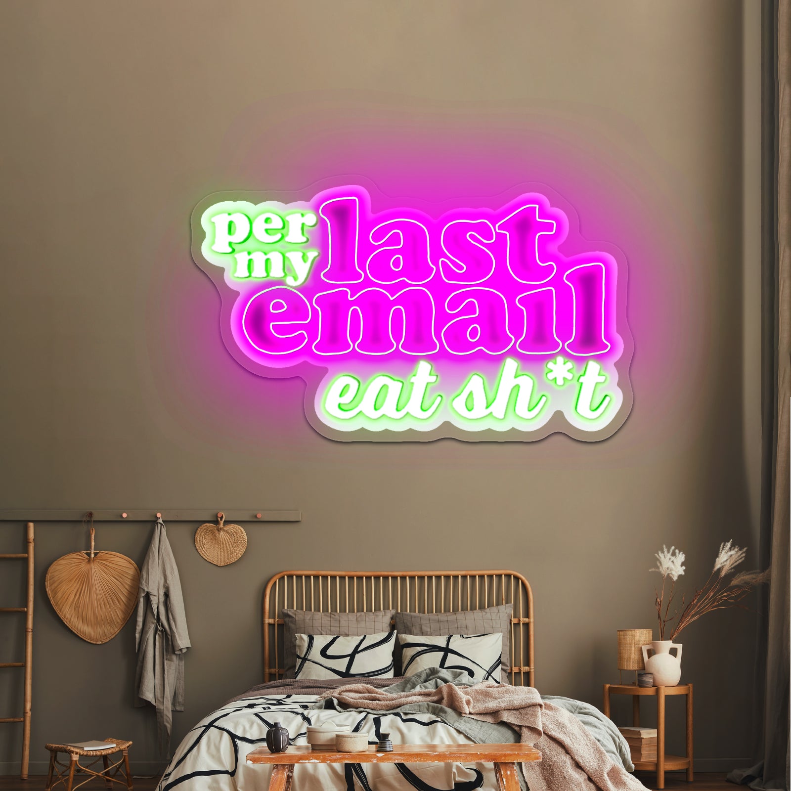 Per My Last Email Eat Sht Purple Artwork Neon Signs For A Bar