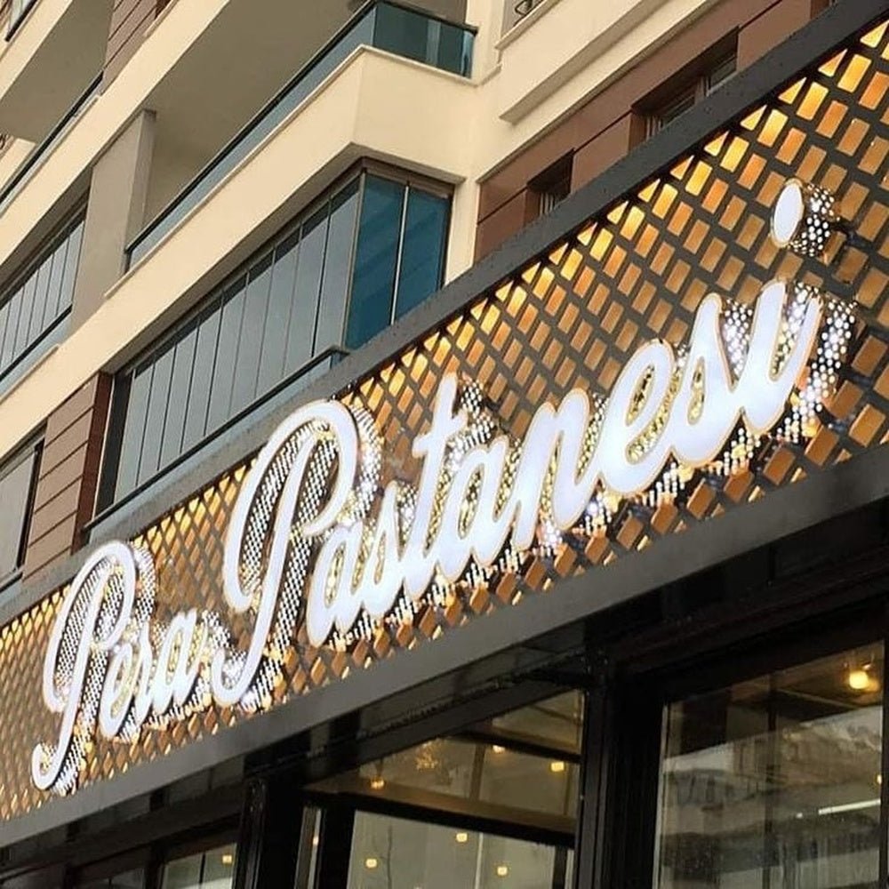 Pera Pastanesi 3D Frontlit And Backlit Channel Letter Led Light Sign - Shineneon