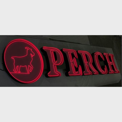 Perch 3D Frontlit And Backlit Channel Letter Led Light Sign - Shineneon