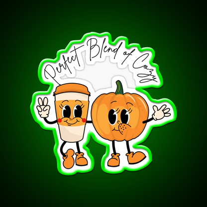 Perfect Blend Of Cozy Cafe Led Neon Sign Espresso Bar Art Rgb Color