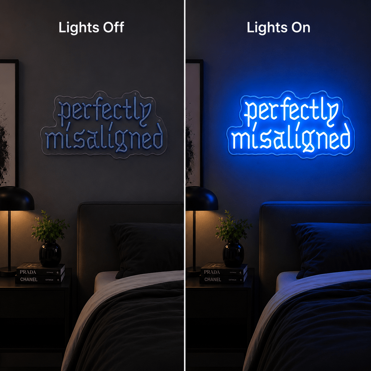 Perfectly Misalligned Wall Decor LED Neon Sign - Shineneon