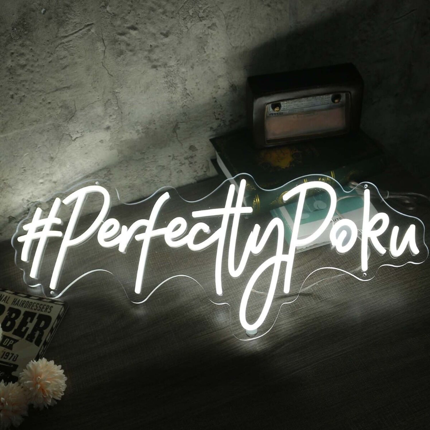 Perfectly Poku White Led Neon Sign - Shineneon