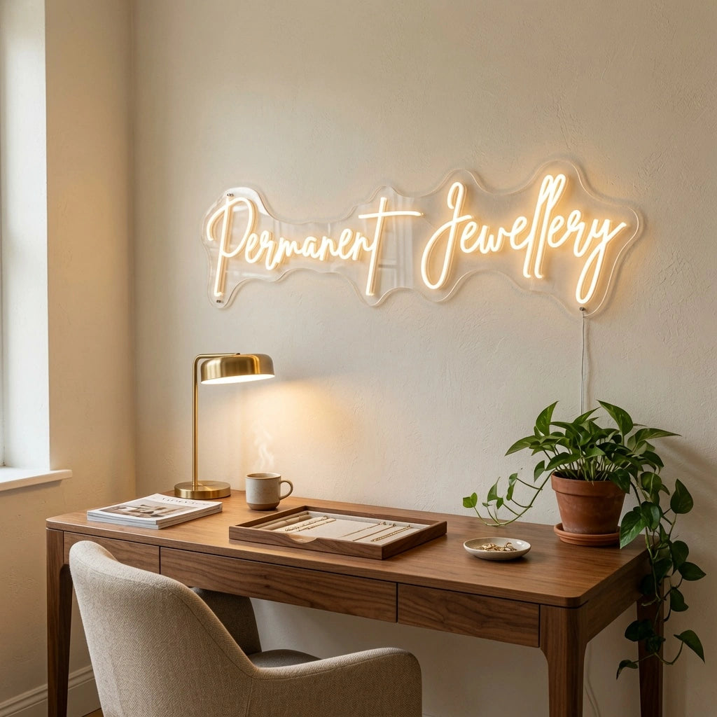 Permanent Jewelry LED Neon Sign - 03 Real Lifestyle Scene