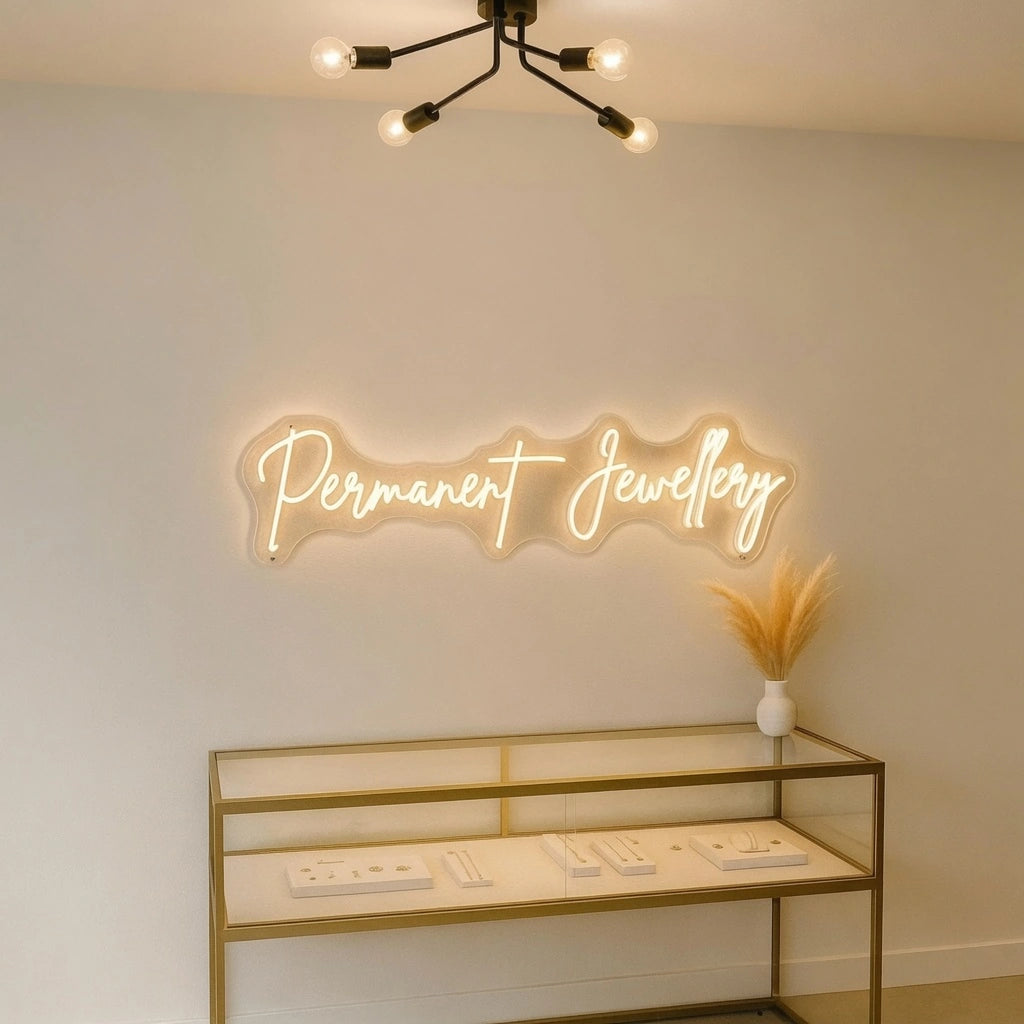 Permanent Jewelry LED Neon Sign - 04 Size Image