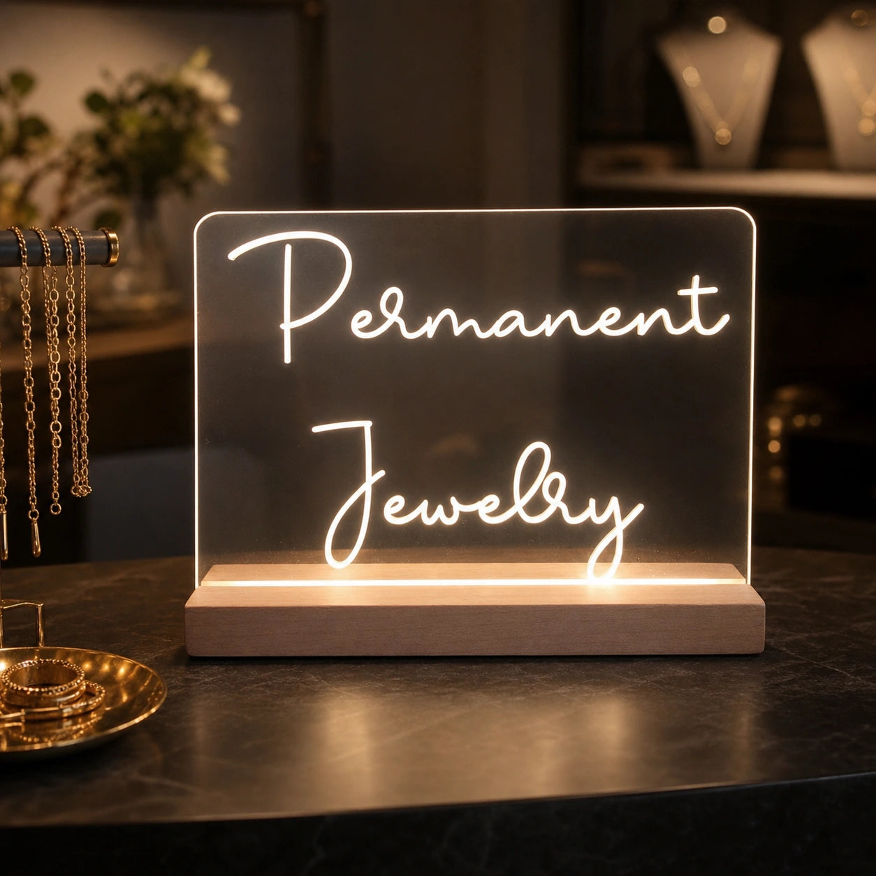 Permanent Jewelry LED Neon Sign Garage Man Cave Neon Sign high-converting product image