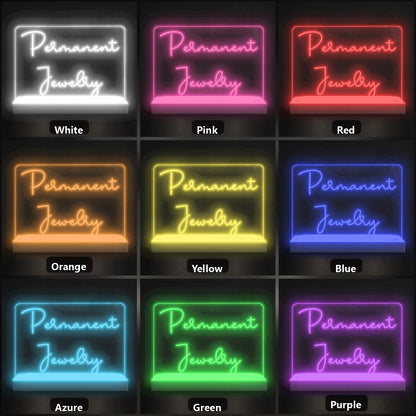 Permanent Jewelry LED Neon Sign Garage Man Cave Neon Sign color grid