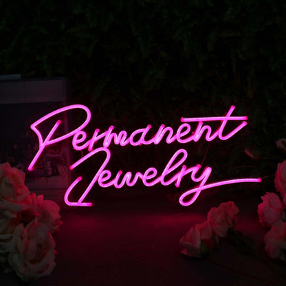 Permanent Jewelry Pink Neon Sign For Jewelry Shops | Shineneon