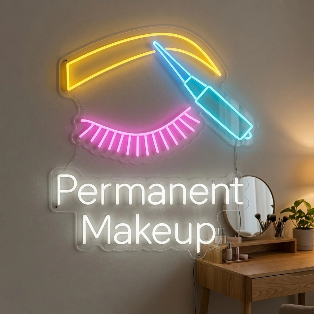 Permanent Makeup LED Neon Sign - 03 Real Lifestyle Scene