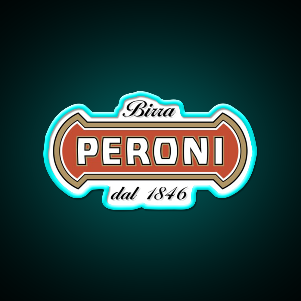 Peroni 1846 Italy Beer Bar Decor Led Neon Sign Rgb Color - Size and dimension reference